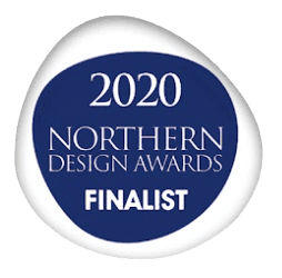 the logo for the 2020 northern design finalist award.