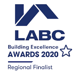 the logo for labc building excellence awards 2020.