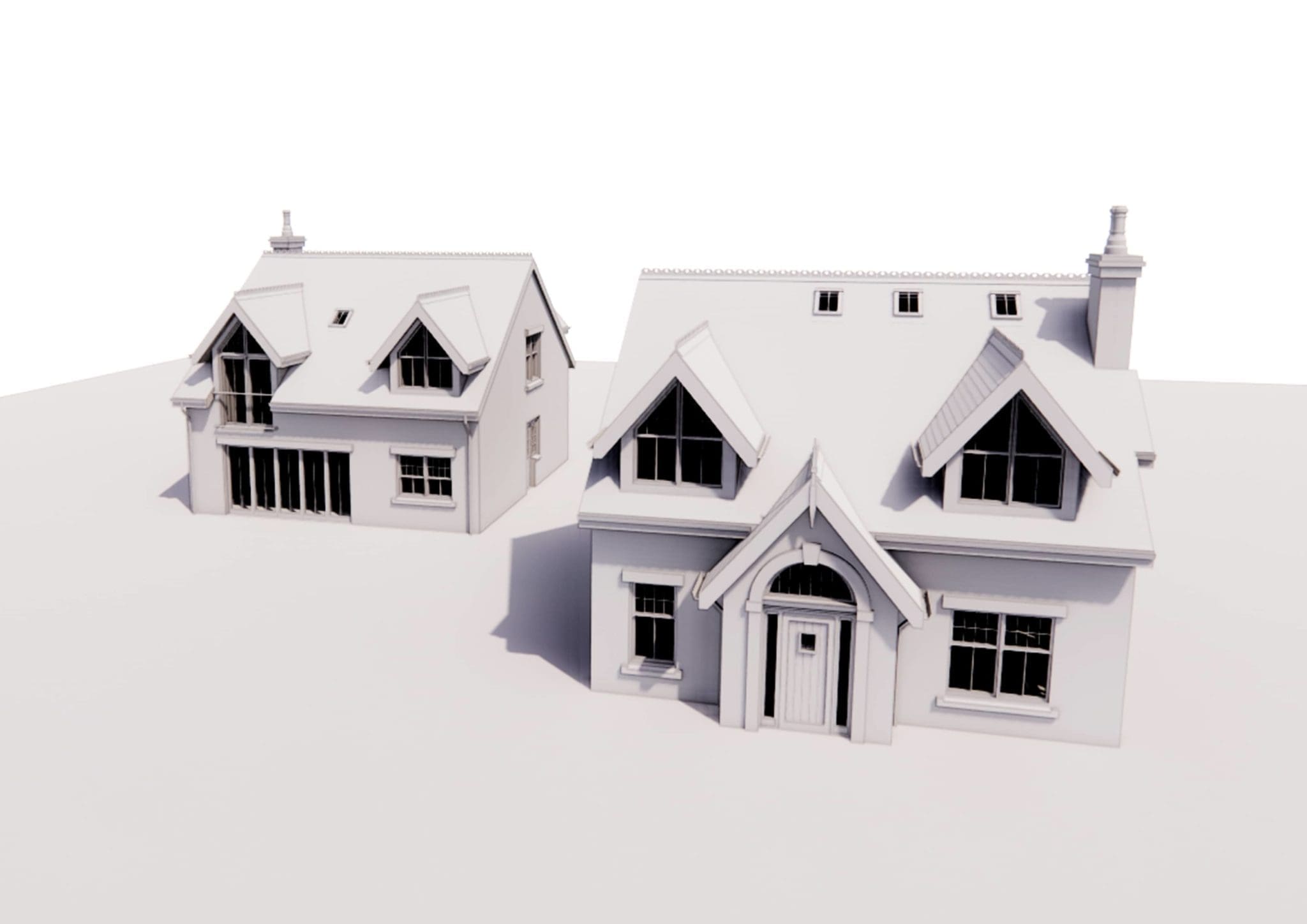 a computer rendered of the concept houses.