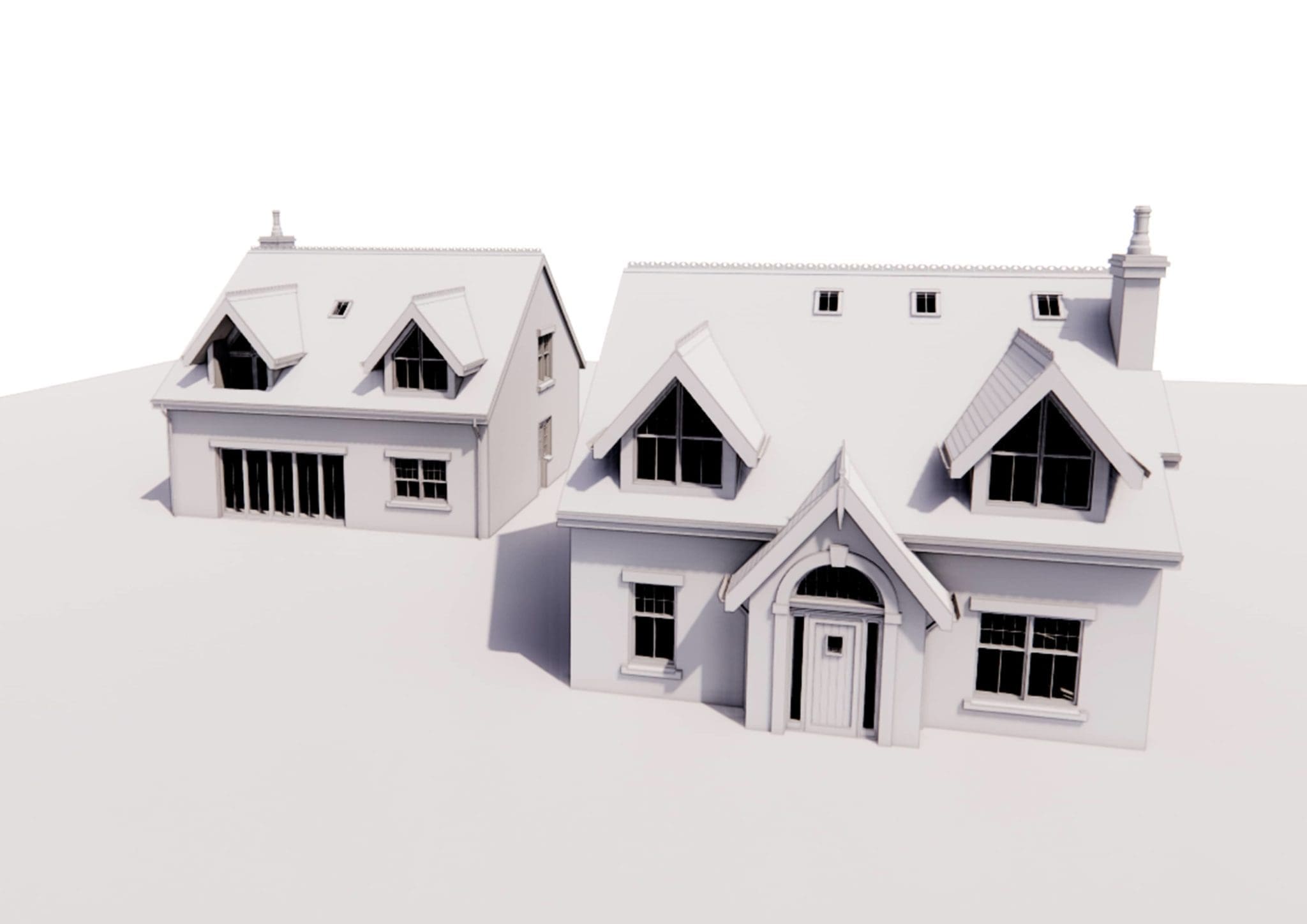 a computer rendered of the concept houses.