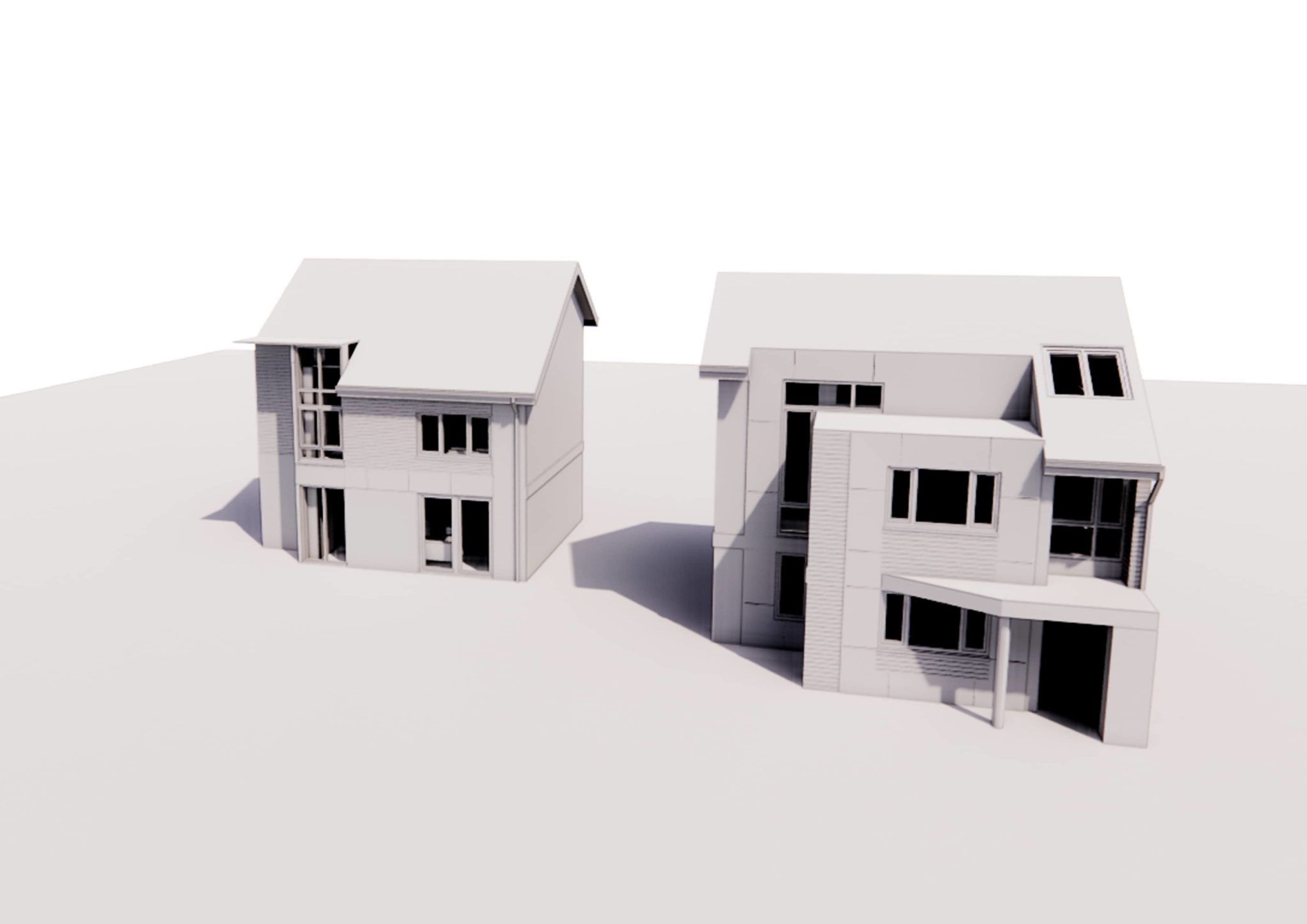 a computer rendered of the concept houses.