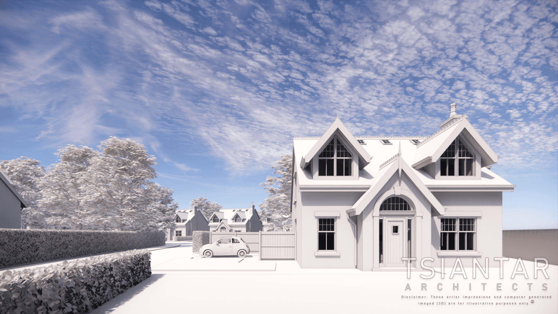 a computer rendered of the concept house.