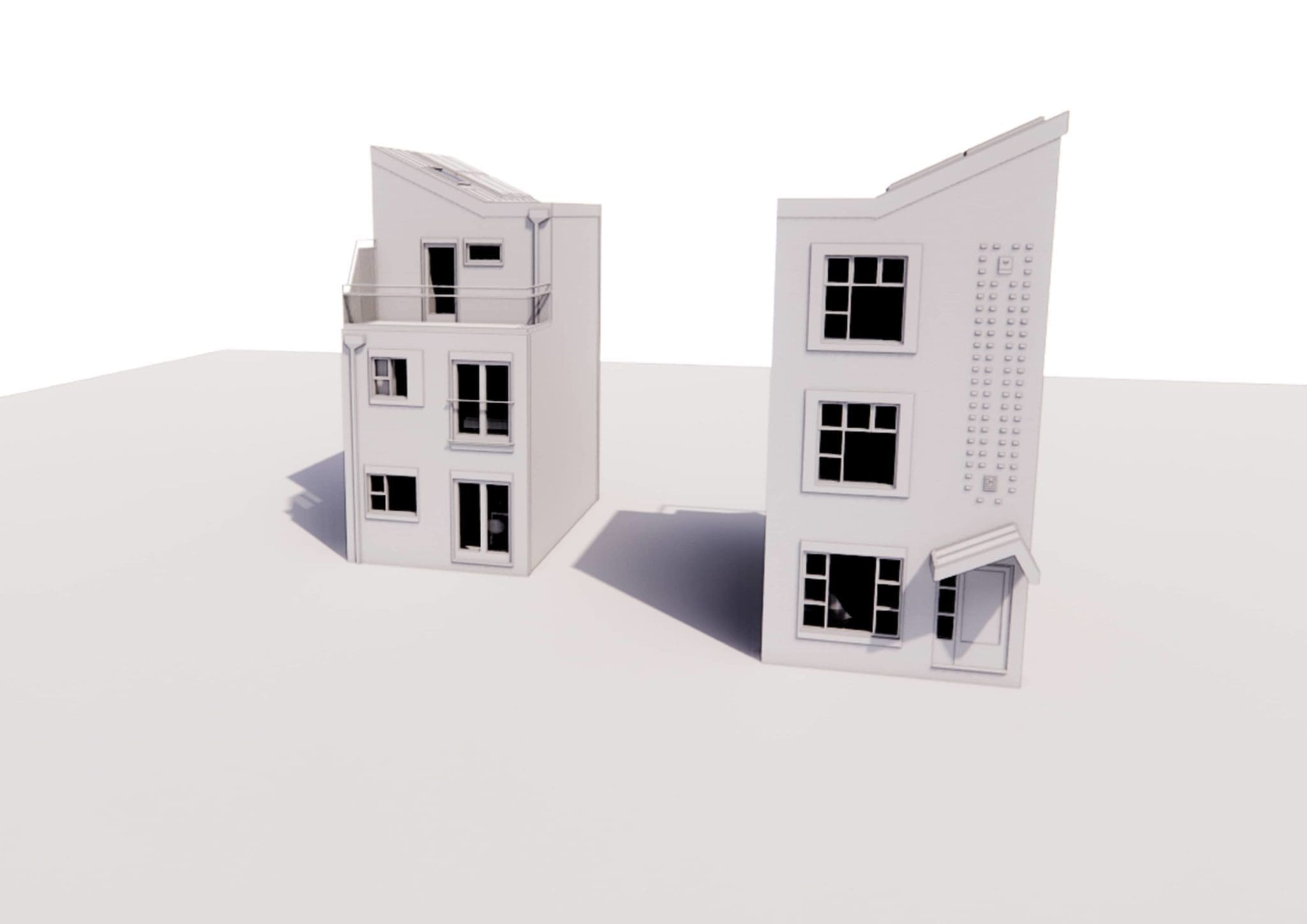 a computer rendered of the concept houses.