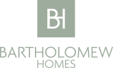the logo for bartholomew homes.