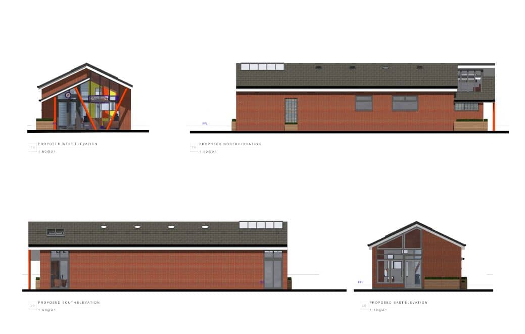 a concept elevation design of a building.