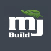 the logo for mj build.